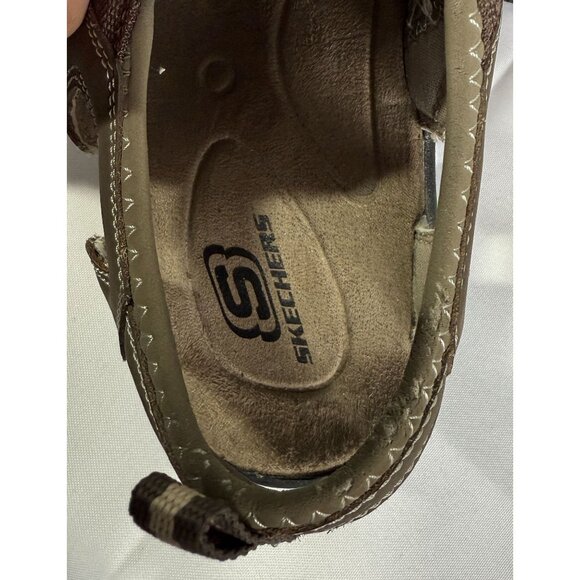 Skechers Mens Norvick Brown Leather Slip In Fisherman Sandal Size 11 - Picture 8 of 8